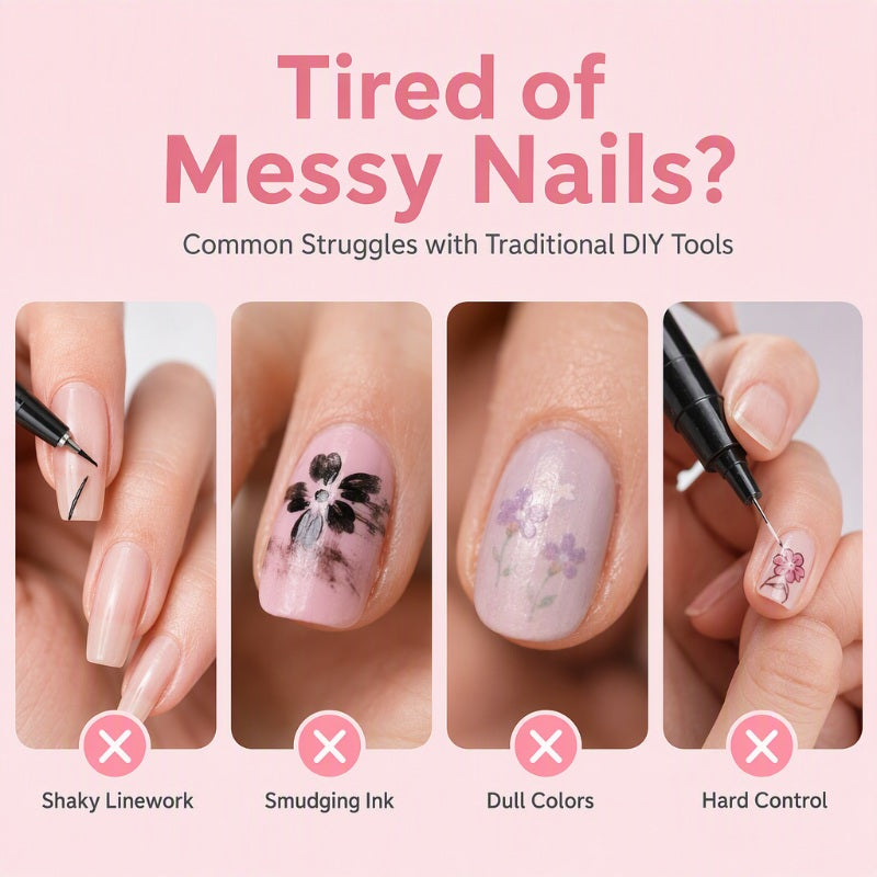 24-Color Dual-Tip Nail Art Pens ✨ DIY Your Own Halloween, Christmas & Everyday Nail Designs